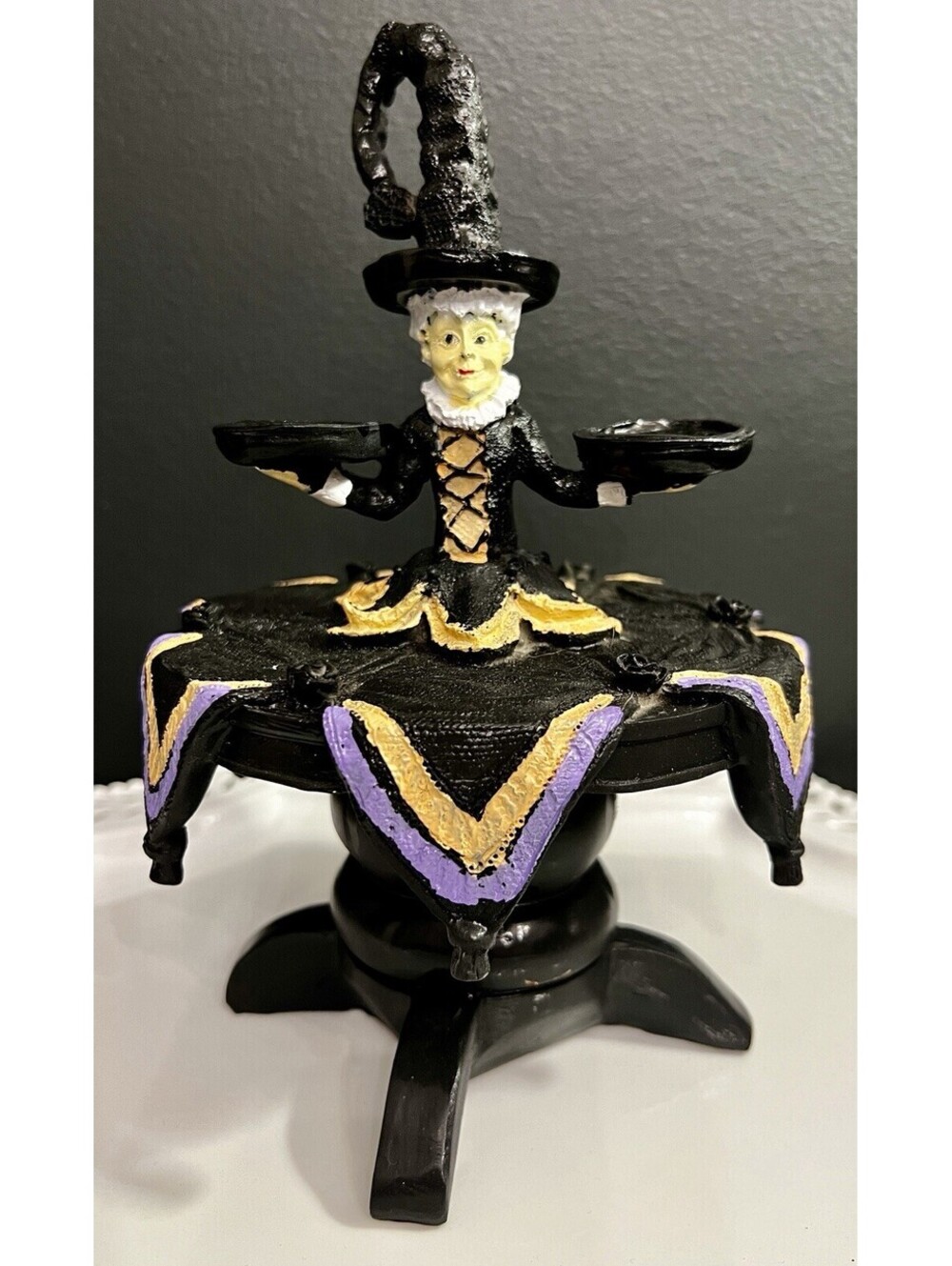 Standalone Witch Display Stand/ Tray Halloween Resin Decor  Ornament